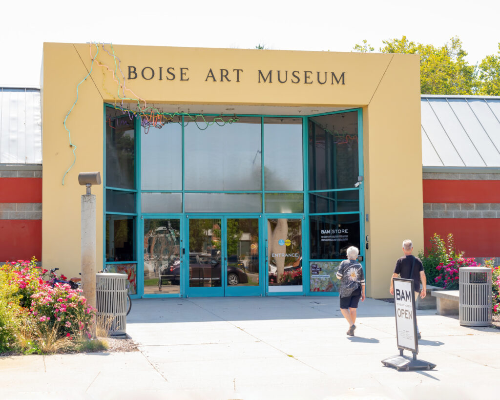 Boise, Idaho, USA – July 28, 2023: Art museum in Boise Idaho front of building