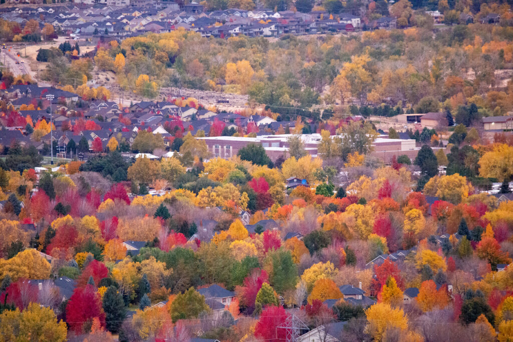 October sunrise in southeast Boise, Idaho