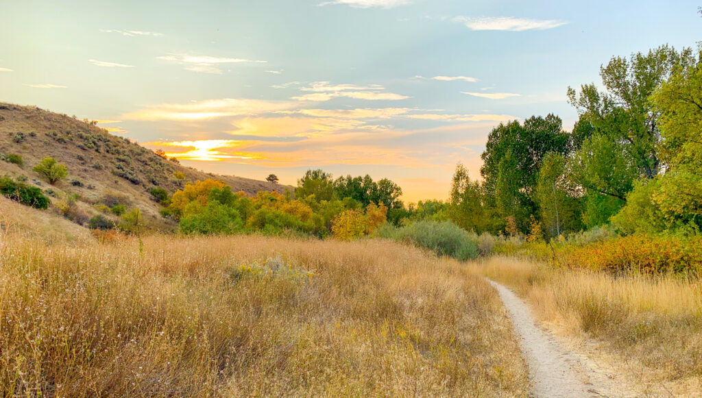 Cottonwood Creek trail in the foothills of Boise, Idaho